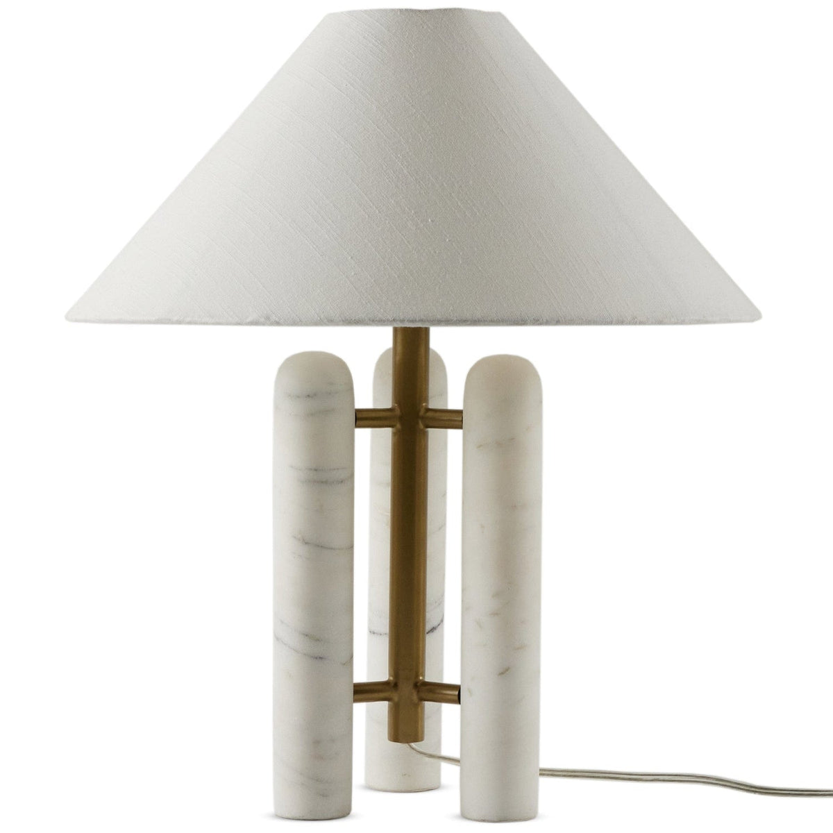 Medici Table Lamp - Italian Marble Pillar Base Accent Light