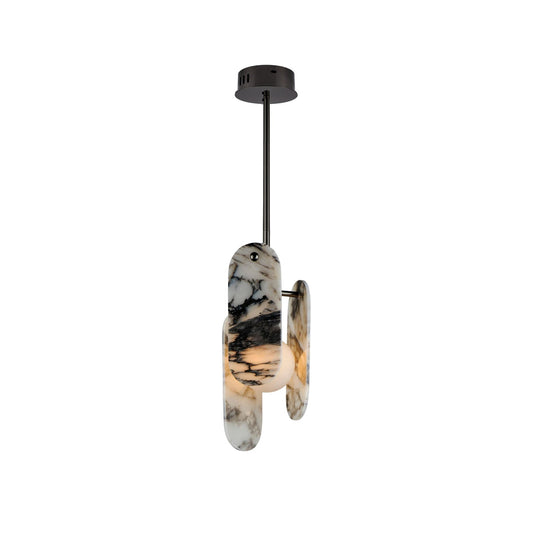 Megalith Marble Pendant Lamp - Bulgari Marble Elliptical LED Light