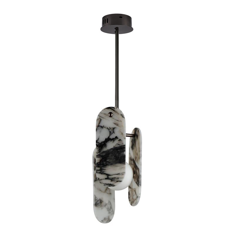 Megalith Marble Pendant Lamp - Bulgari Marble Elliptical LED Light