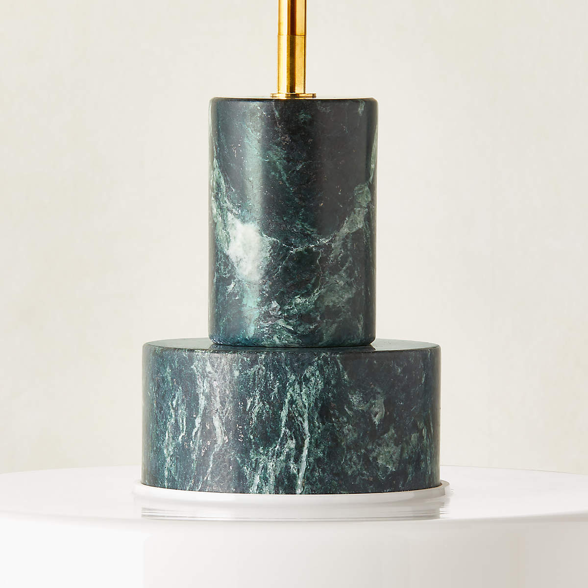 Mercury Green Marble Pendant Lamp - Hand-Carved Marble & Glass LED Light
