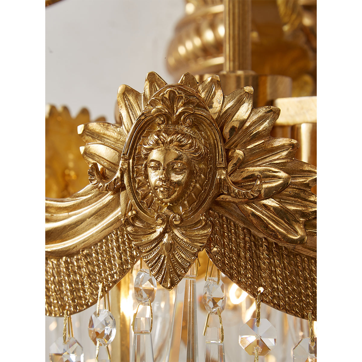 Mesas Brass Wall Lamp - Architectural Brass & Crystal Accent Wall Sconce