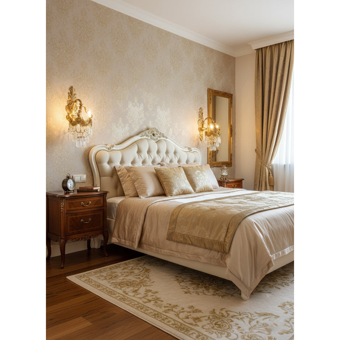 Mesas Brass Wall Lamp - Architectural Brass & Crystal Accent Wall Sconce