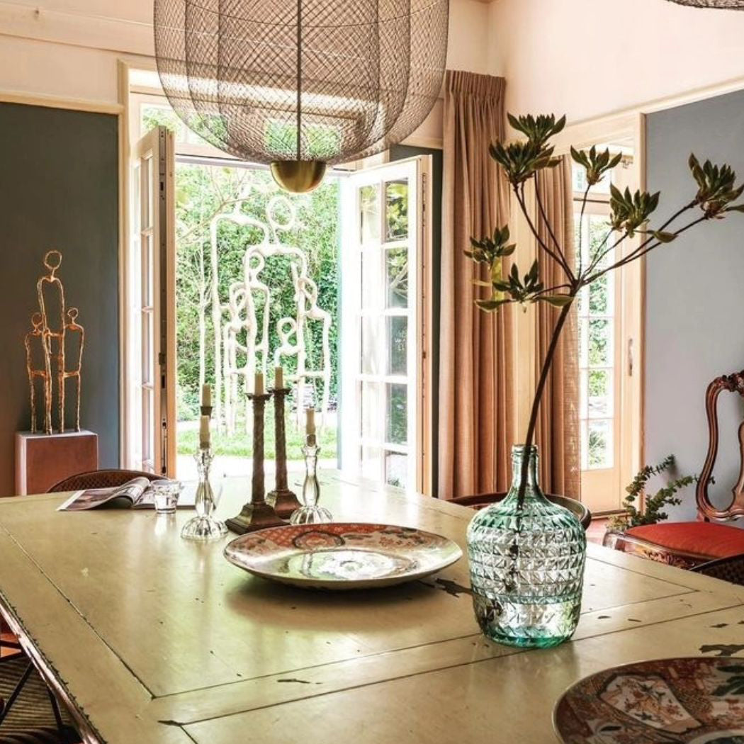 Meshmatics Chandelier - Tiered Woven Wire Netting LED Pendant
