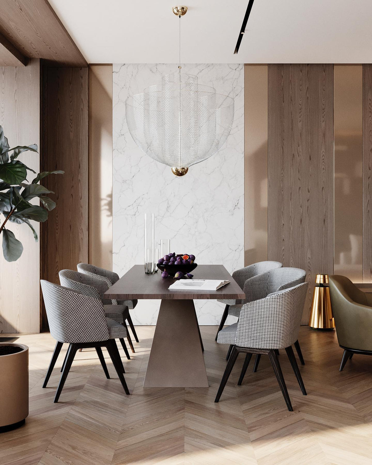 Meshmatics Chandelier - Tiered Woven Wire Netting LED Pendant