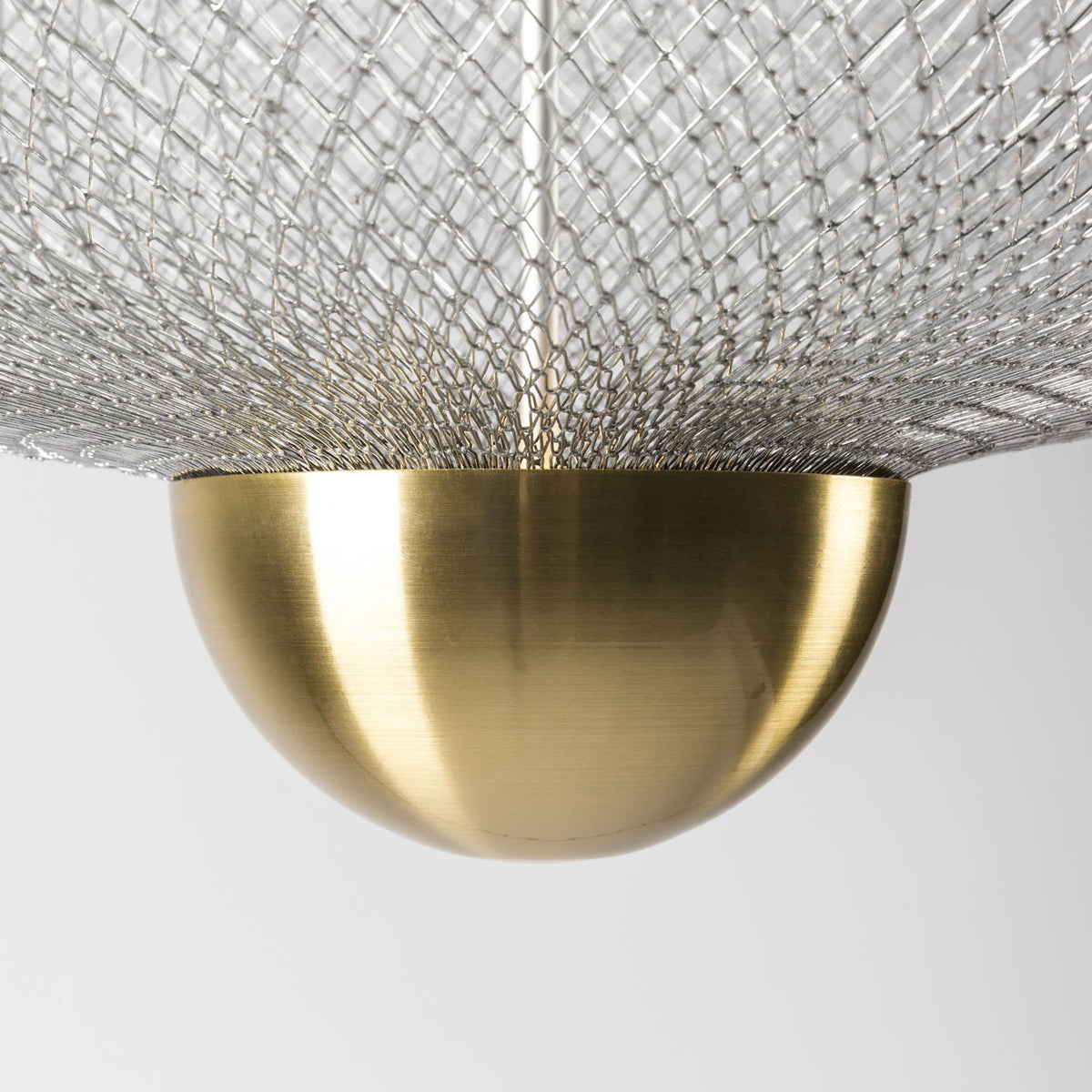 Meshmatics Chandelier - Tiered Woven Wire Netting LED Pendant