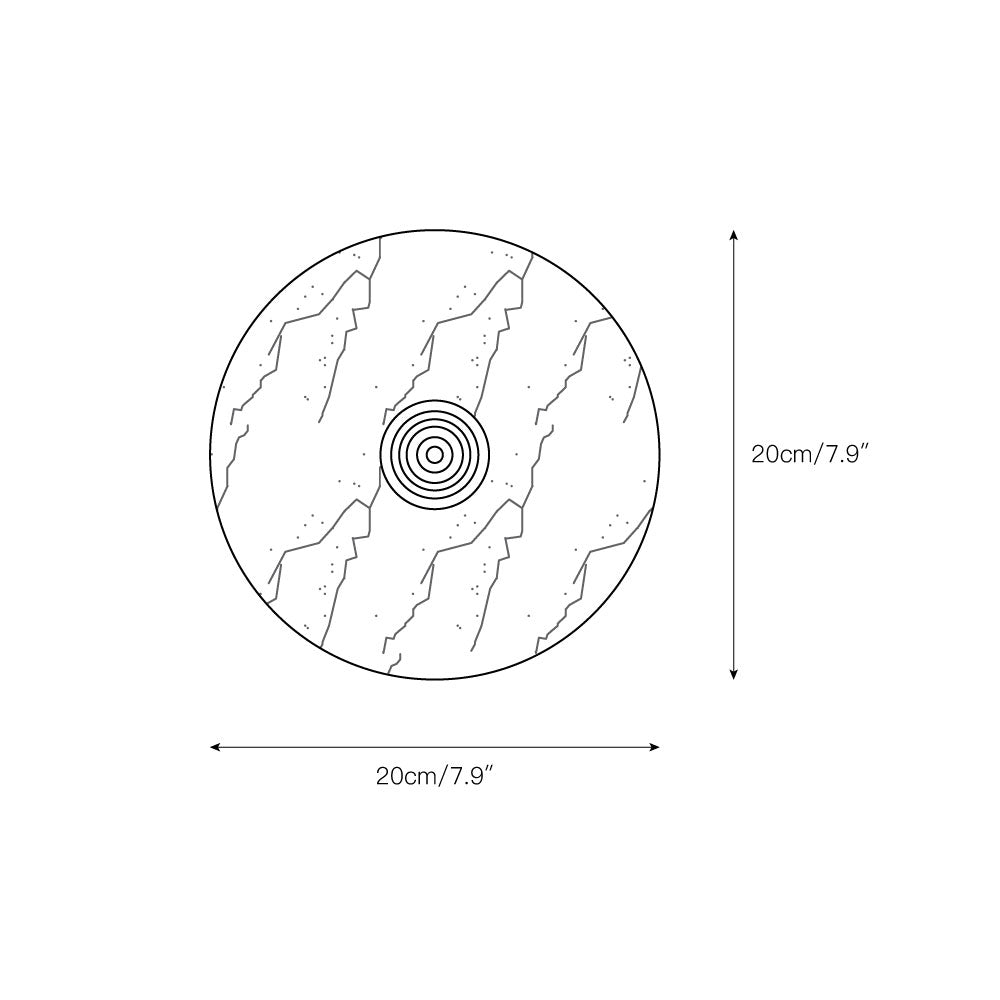 Calacatta Marble Wall Lamp – Minimalist Circular White Marble & Chrome LED Sconce