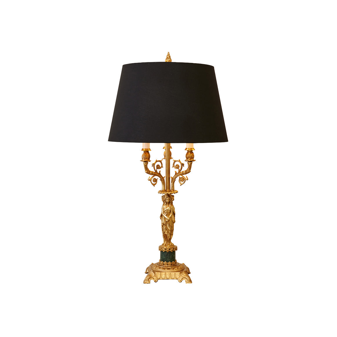 Metamorphosis Table Lamp - Sculptural Brass & Marble Base Light | Bowielight