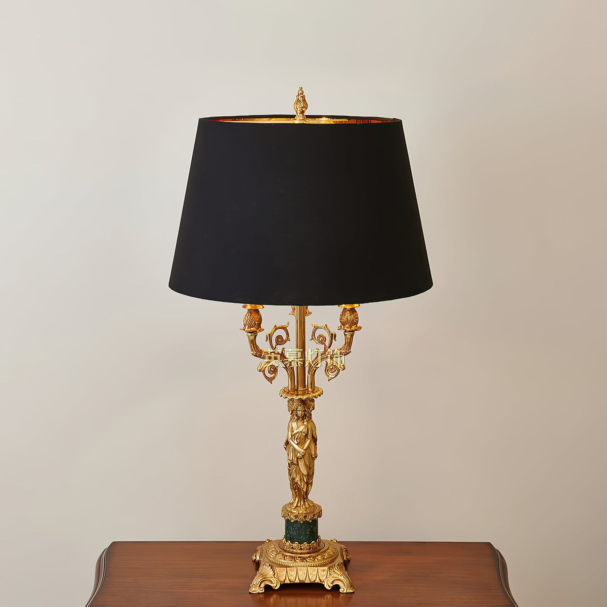 Metamorphosis Table Lamp - Sculptural Brass & Marble Base Light | Bowielight