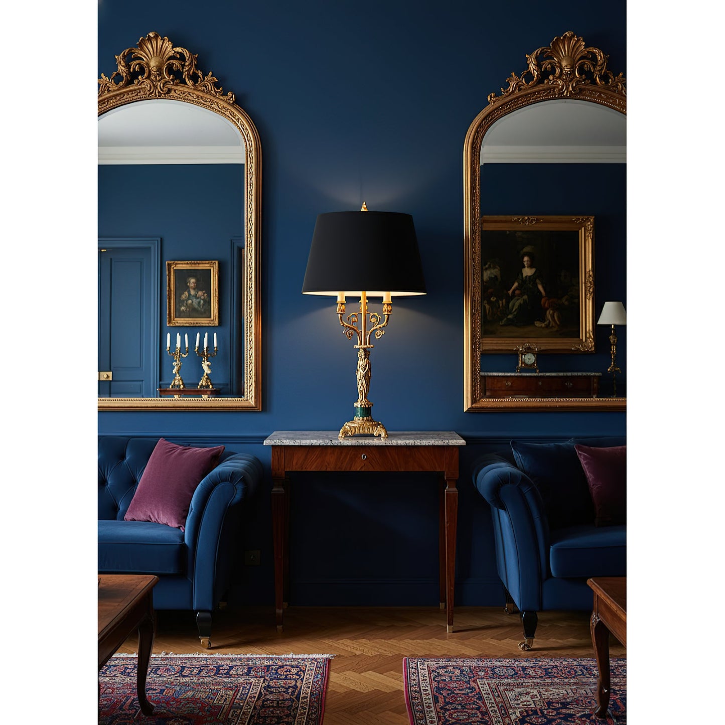 Metamorphosis Table Lamp - Sculptural Brass & Marble Base Light | Bowielight
