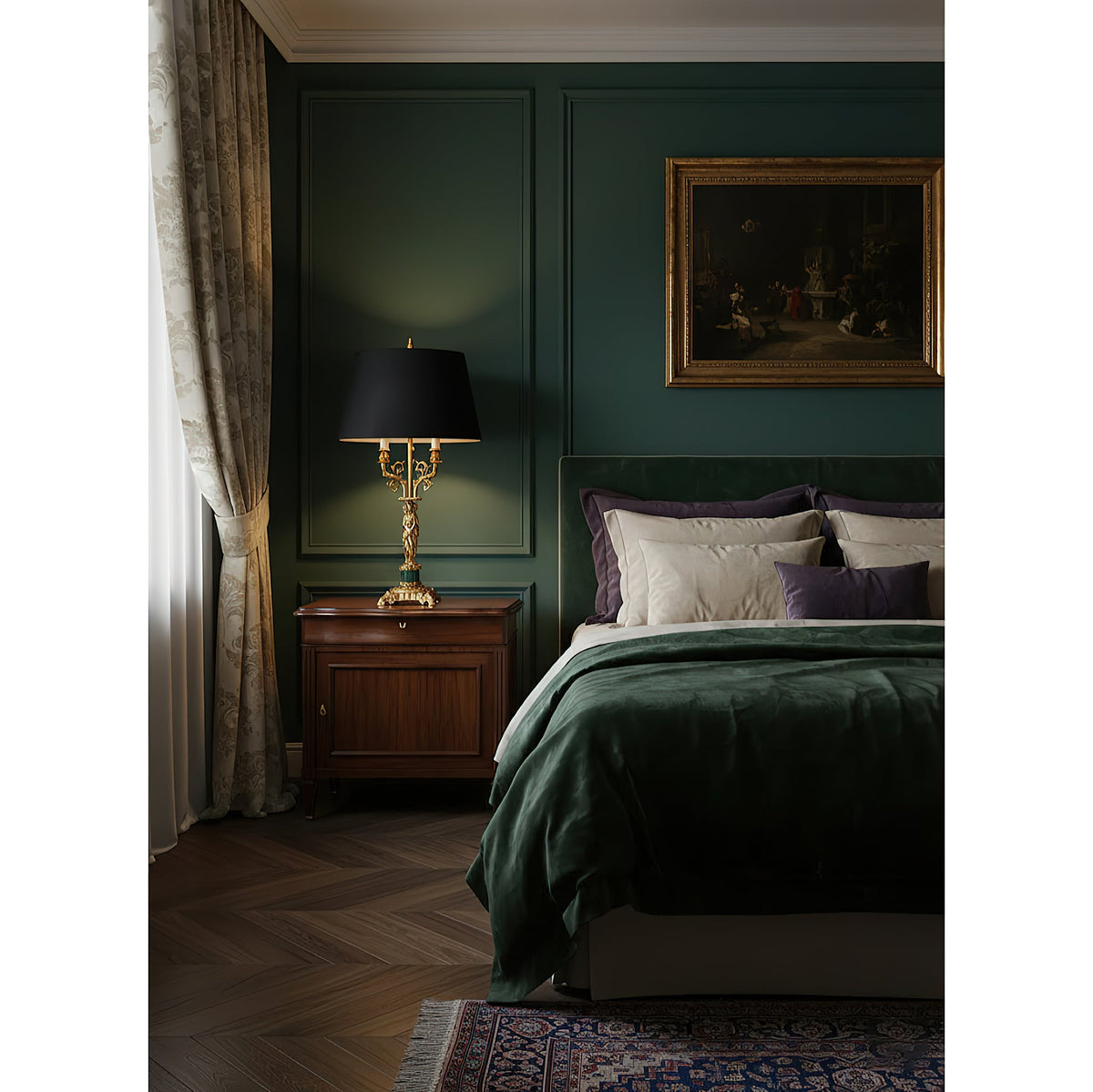 Metamorphosis Table Lamp - Sculptural Brass & Marble Base Light | Bowielight