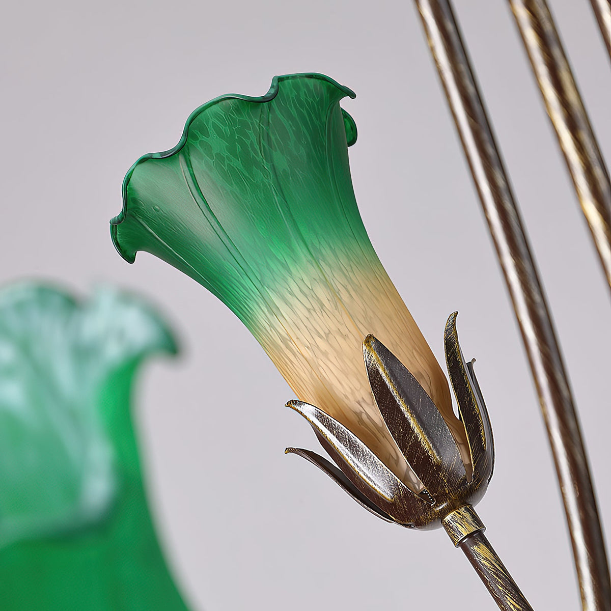 Meyda Chandelier - Sleek Metal & Warm Glass Shade Pendant