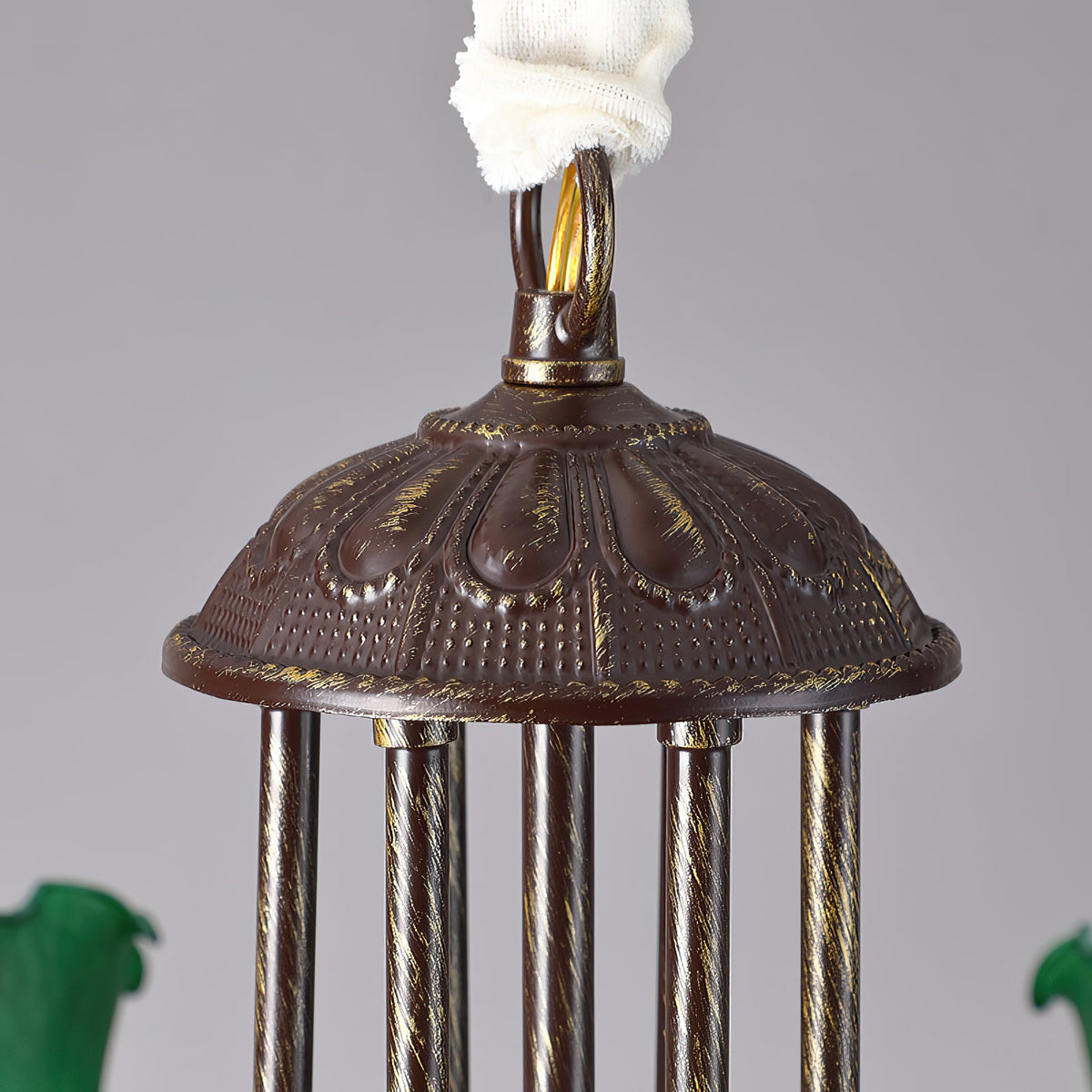 Meyda Chandelier - Sleek Metal & Warm Glass Shade Pendant