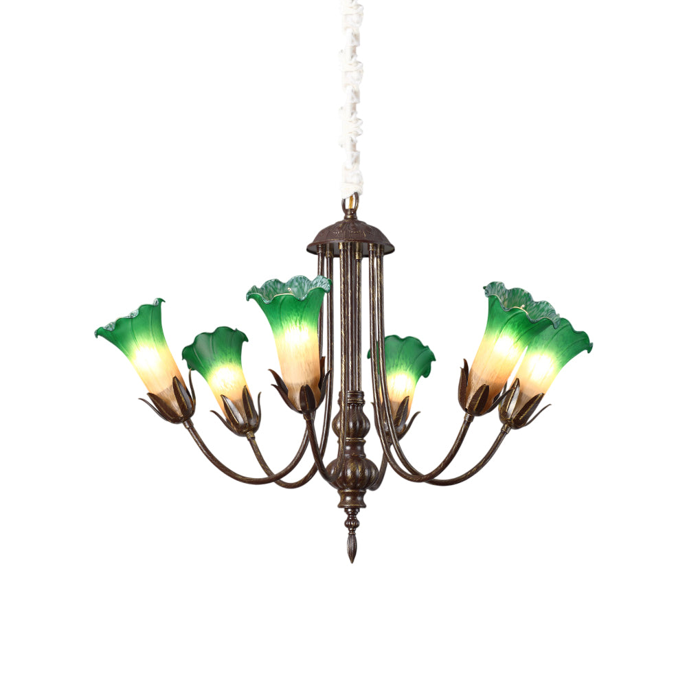 Meyda Chandelier - Sleek Metal & Warm Glass Shade Pendant