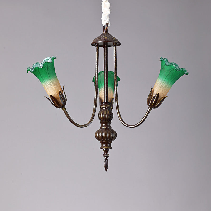 Meyda Chandelier - Sleek Metal & Warm Glass Shade Pendant