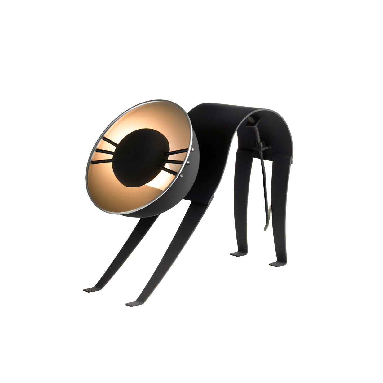 Micha Cat Table Lamp - Playful Metallic Feline Accent Light