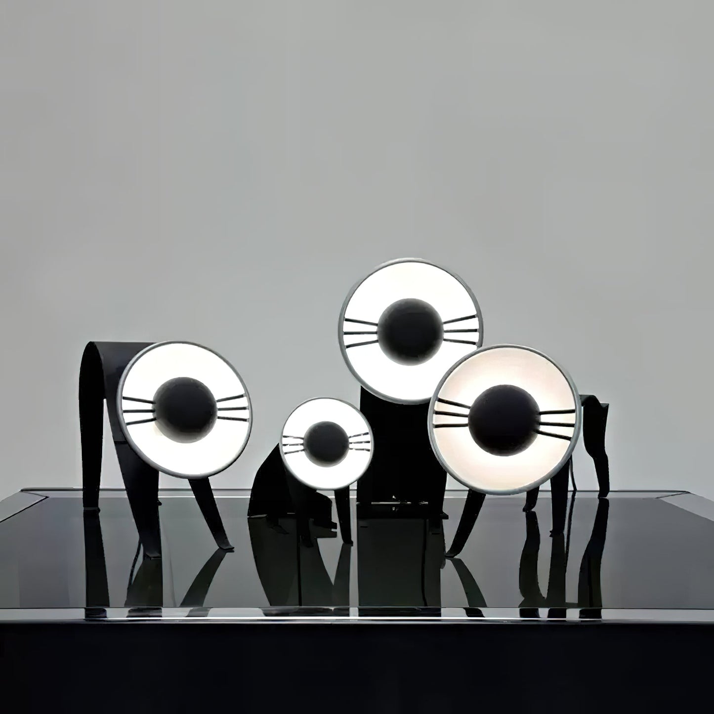 Micha Cat Table Lamp - Playful Metallic Feline Accent Light