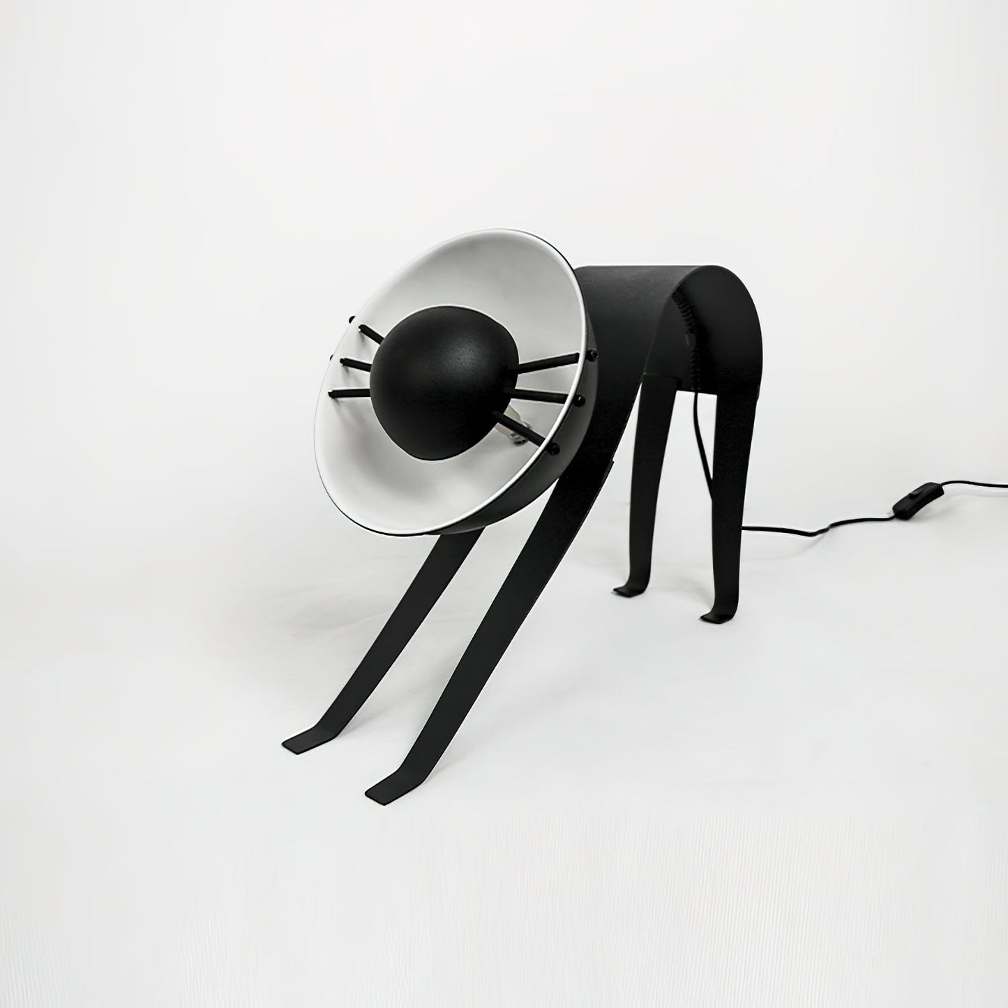 Micha Cat Table Lamp - Playful Metallic Feline Accent Light