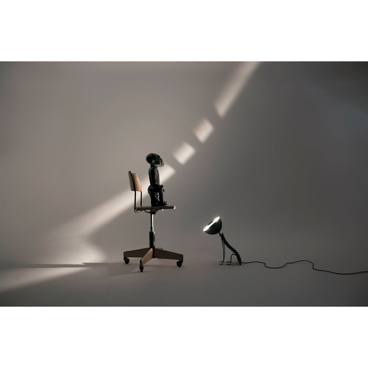 Micha Cat Table Lamp - Playful Metallic Feline Accent Light