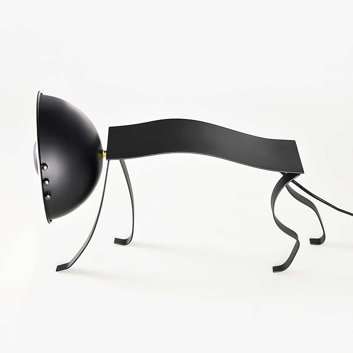 Micha Cat Table Lamp - Playful Metallic Feline Accent Light