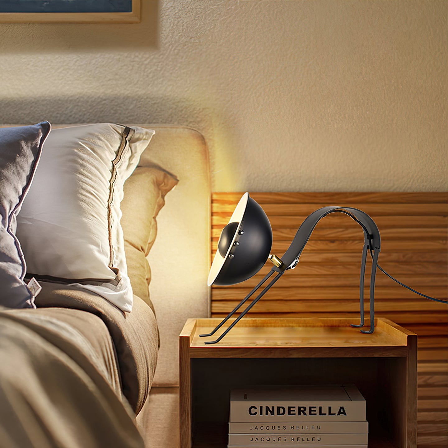Micha Cat Table Lamp - Playful Metallic Feline Accent Light