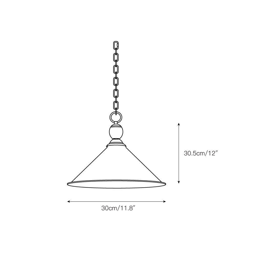 Midvale Pendant Light - Compact Patina Brass Architectural Dome Light