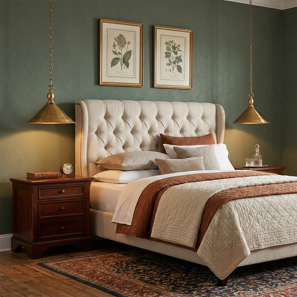 Midvale Pendant Light - Compact Patina Brass Architectural Dome Light