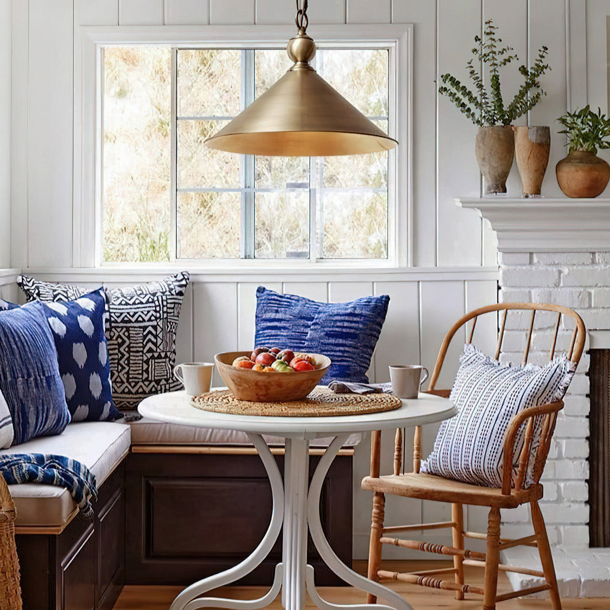 Midvale Pendant Light - Compact Patina Brass Architectural Dome Light
