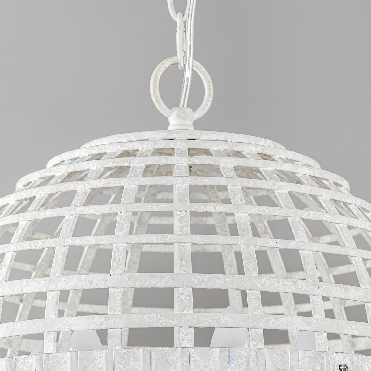 Mill Globe Pendant Lamp - Woven Metal Strip Openwork Orb Light