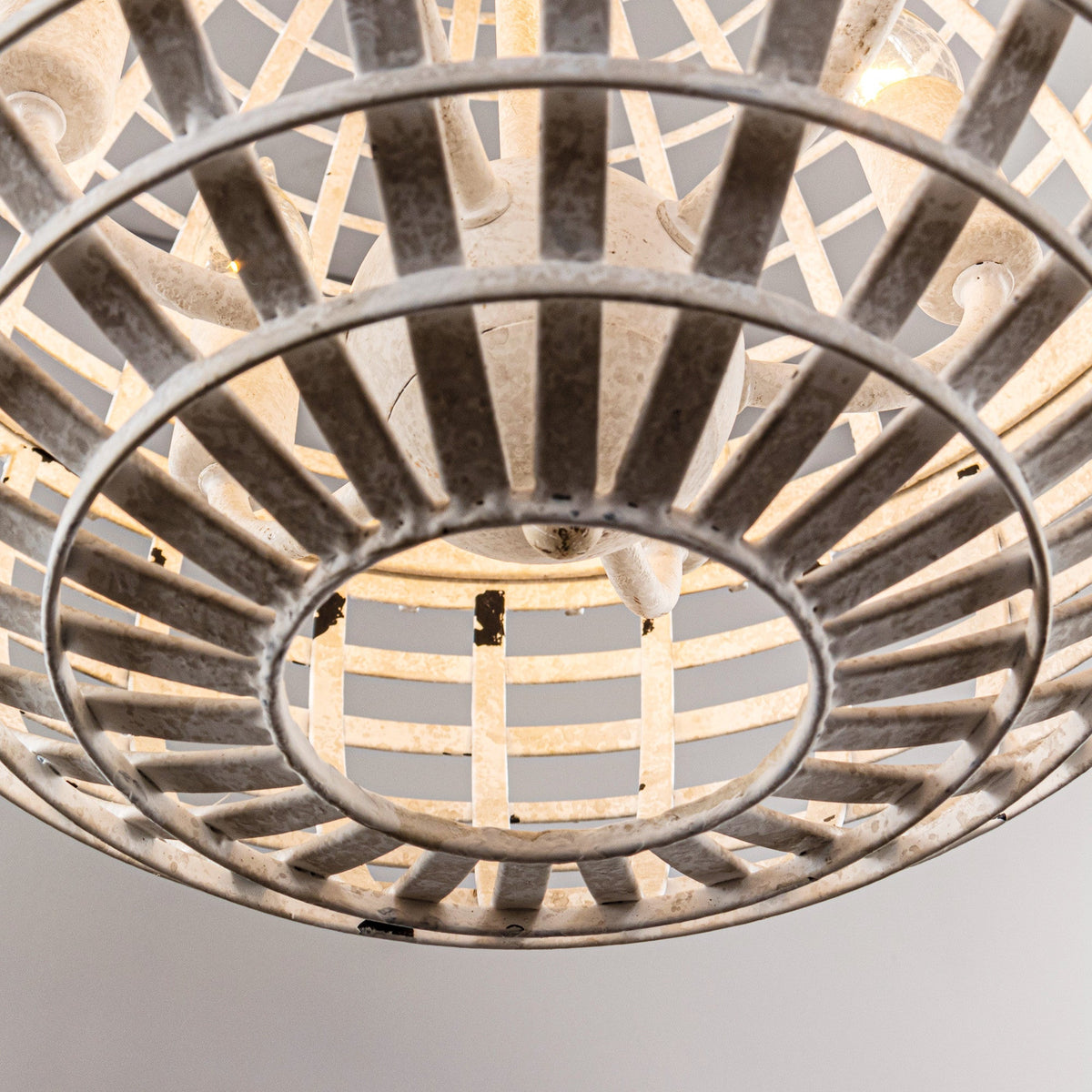 Mill Globe Pendant Lamp - Woven Metal Strip Openwork Orb Light