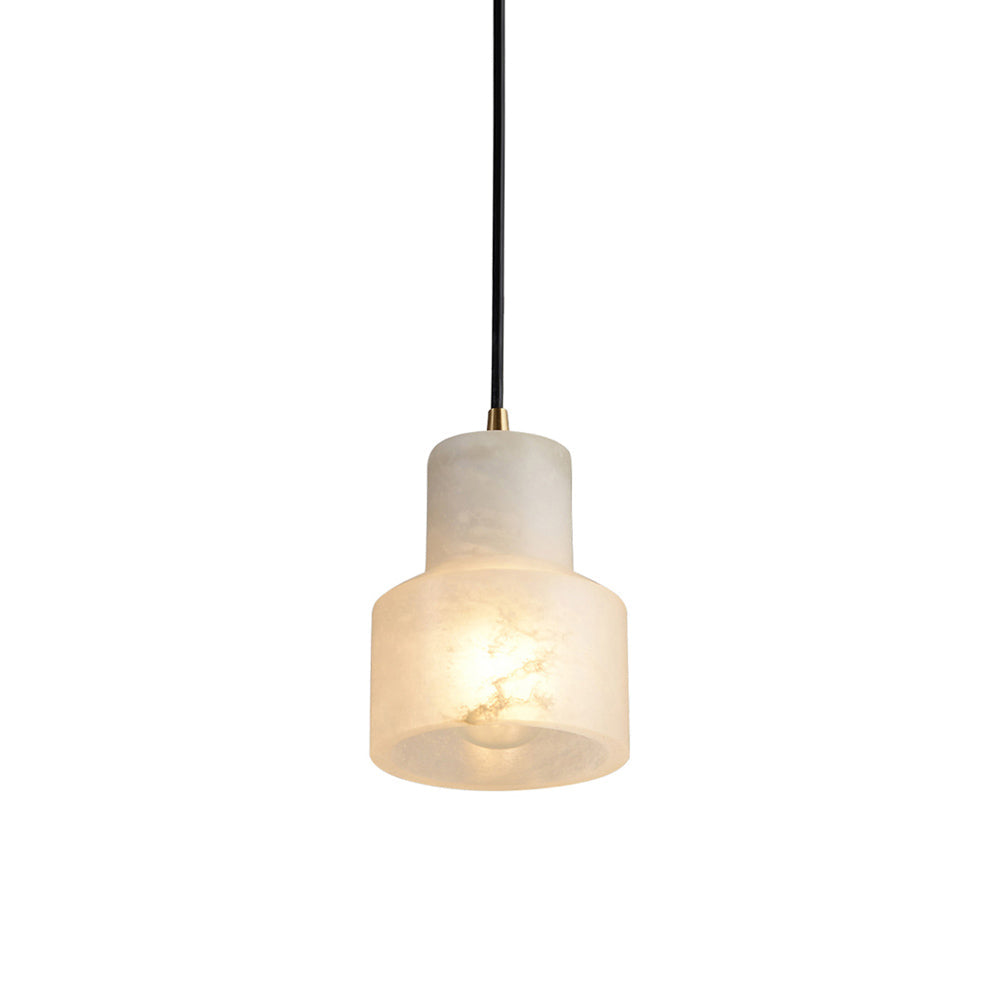 Millson Alabaster Pendant Light - Natural Stone Globe & Brass Fitting