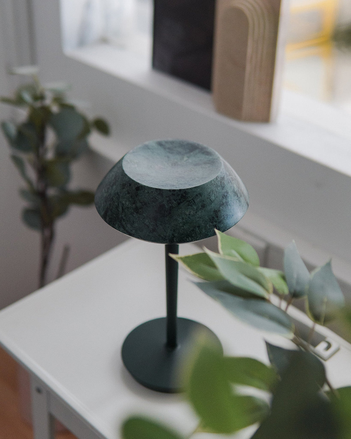 Mini Fiore Cordless Table Lamp - Rechargeable Marble & Aluminium Accent Light