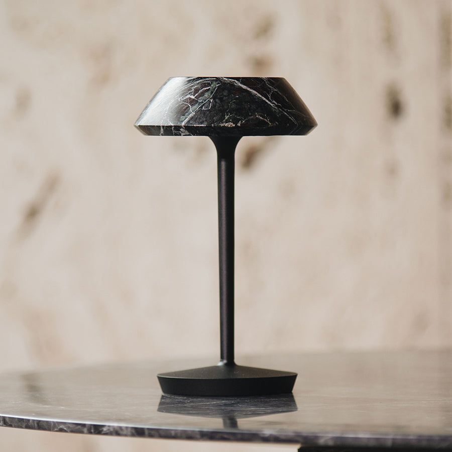 Mini Fiore Cordless Table Lamp - Rechargeable Marble & Aluminium Accent Light