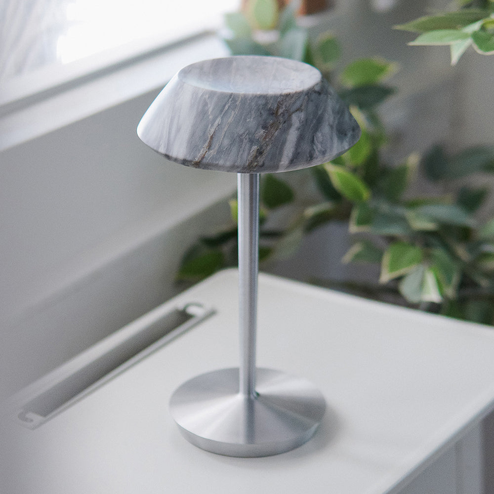 Mini Fiore Cordless Table Lamp - Rechargeable Marble & Aluminium Accent Light