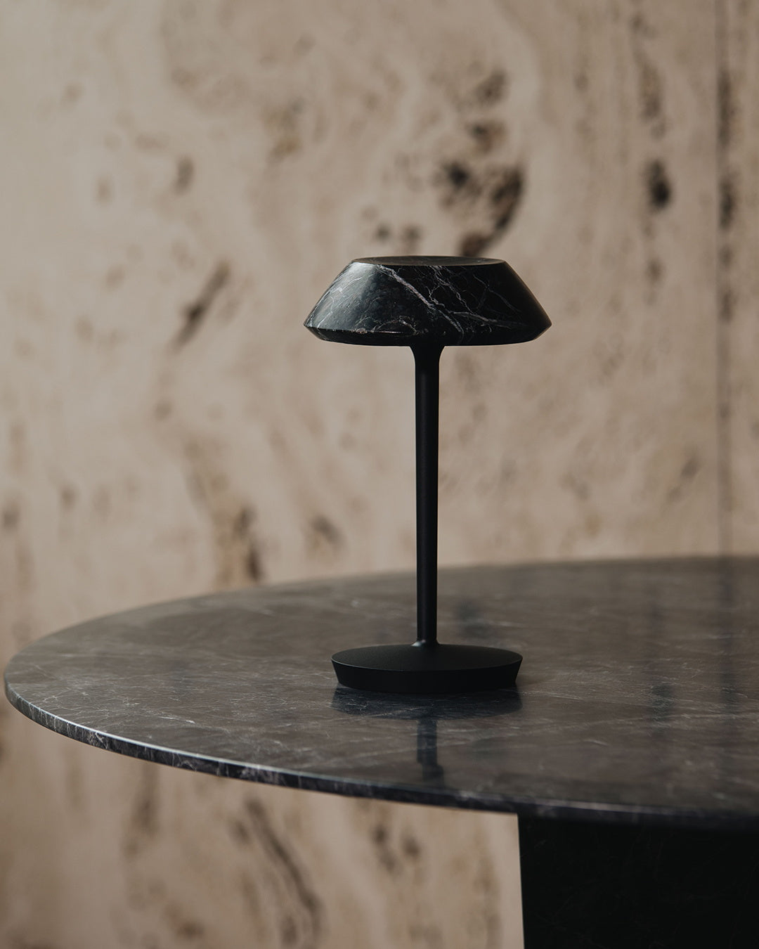 Mini Fiore Cordless Table Lamp - Rechargeable Marble & Aluminium Accent Light