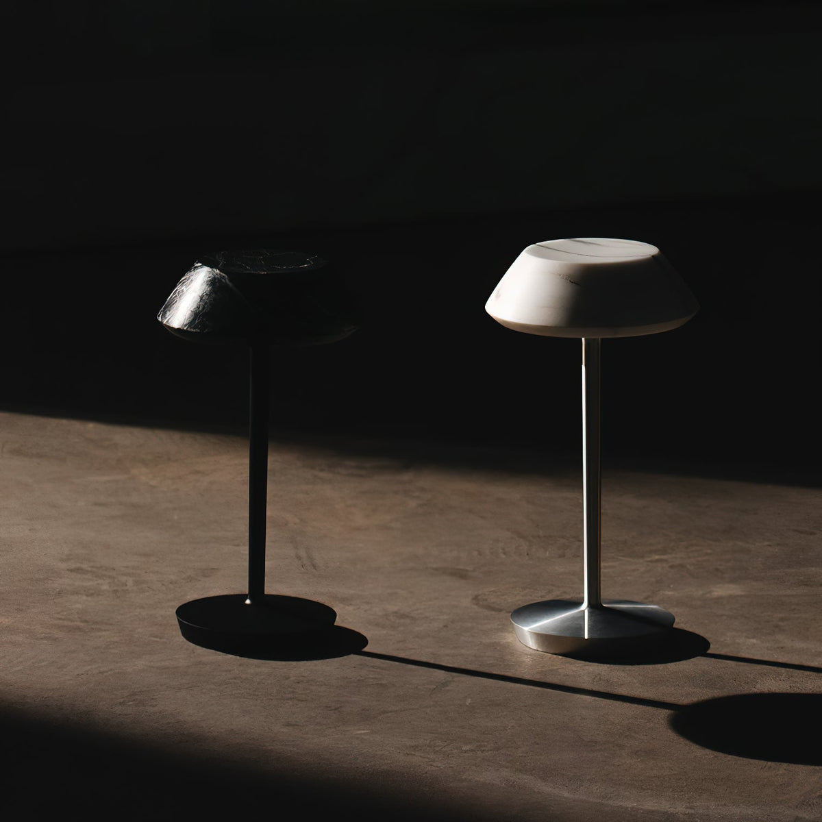 Mini Fiore Cordless Table Lamp - Rechargeable Marble & Aluminium Accent Light