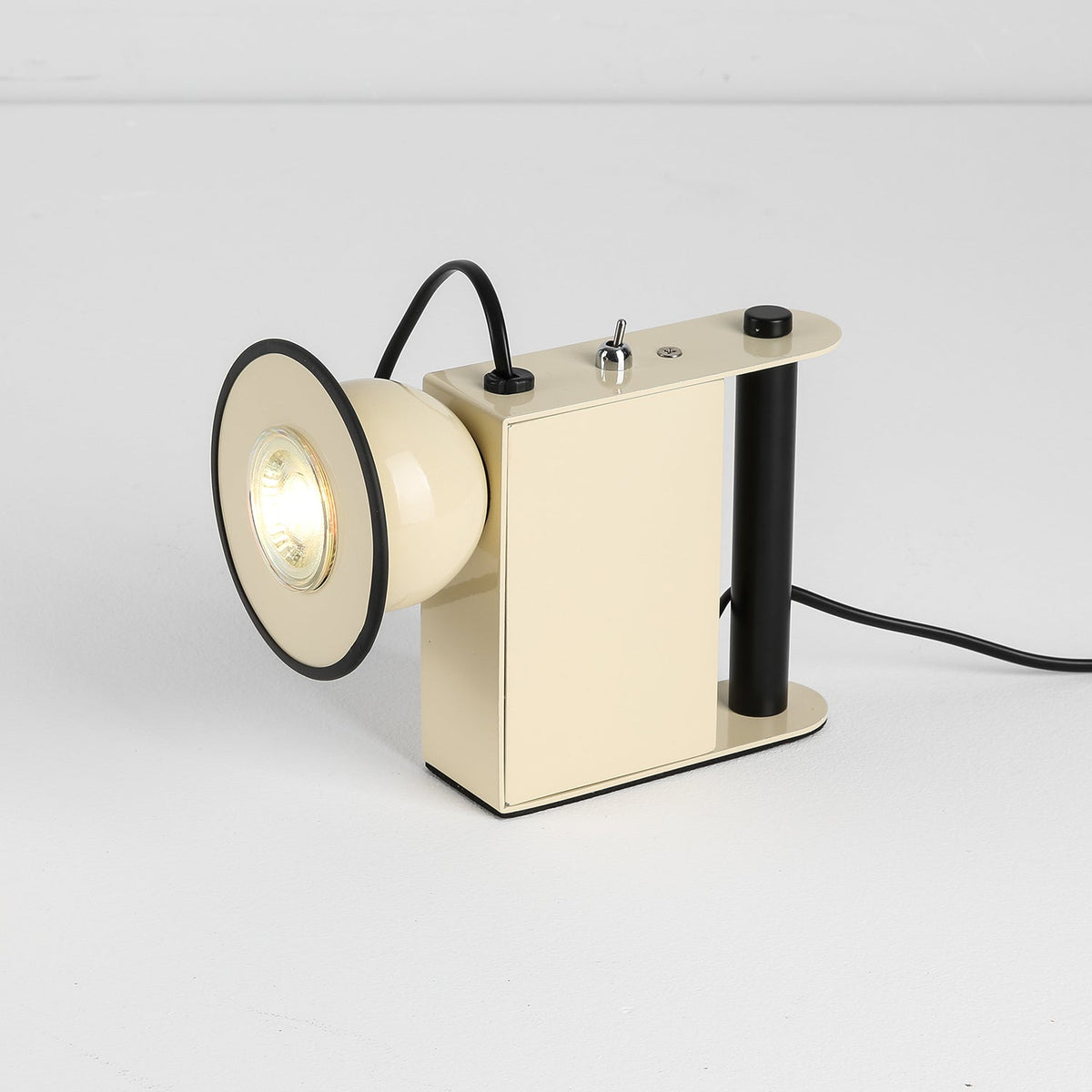 Minibox Table Lamp - Playful Metallic Task Light with Magnetic Head