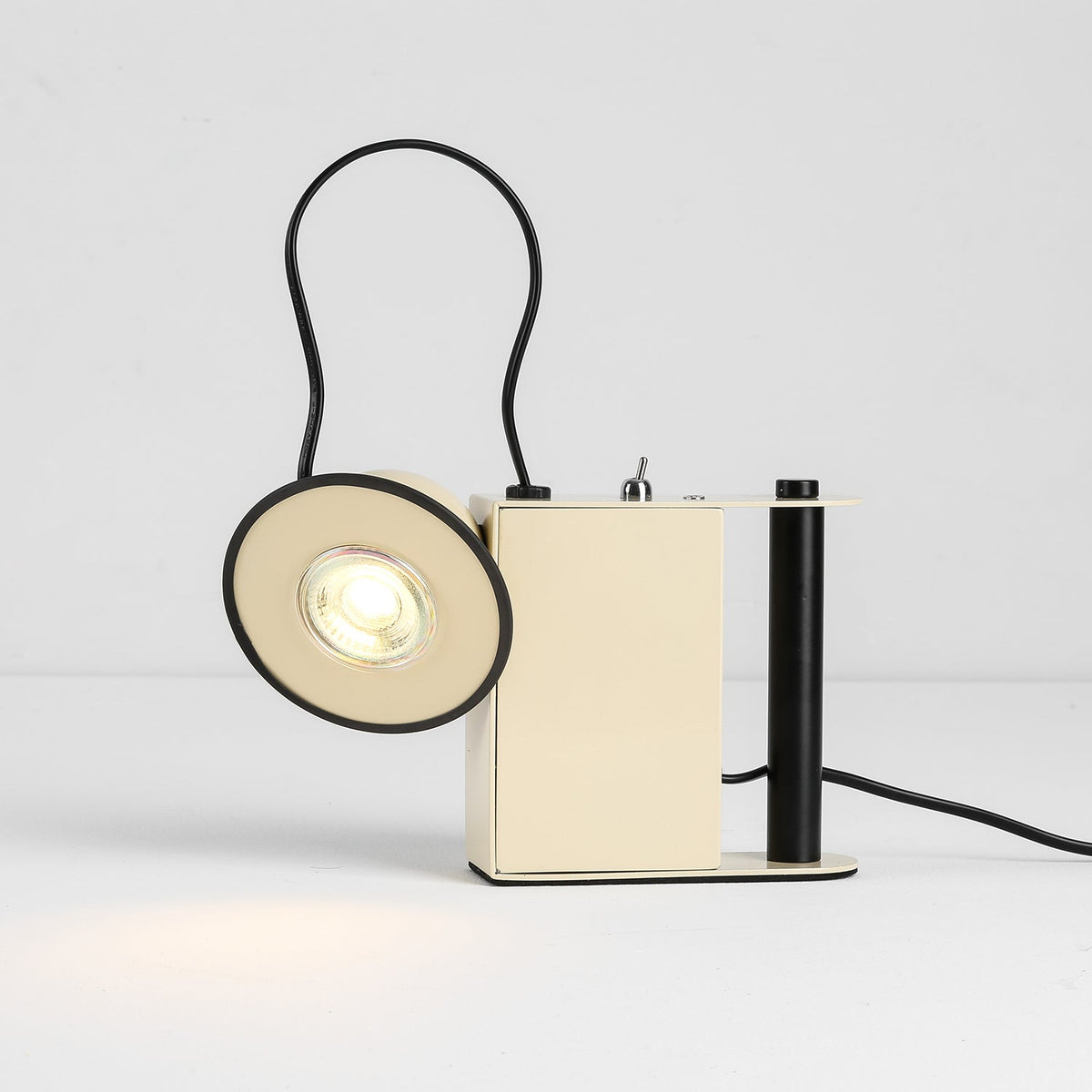 Minibox Table Lamp - Playful Metallic Task Light with Magnetic Head
