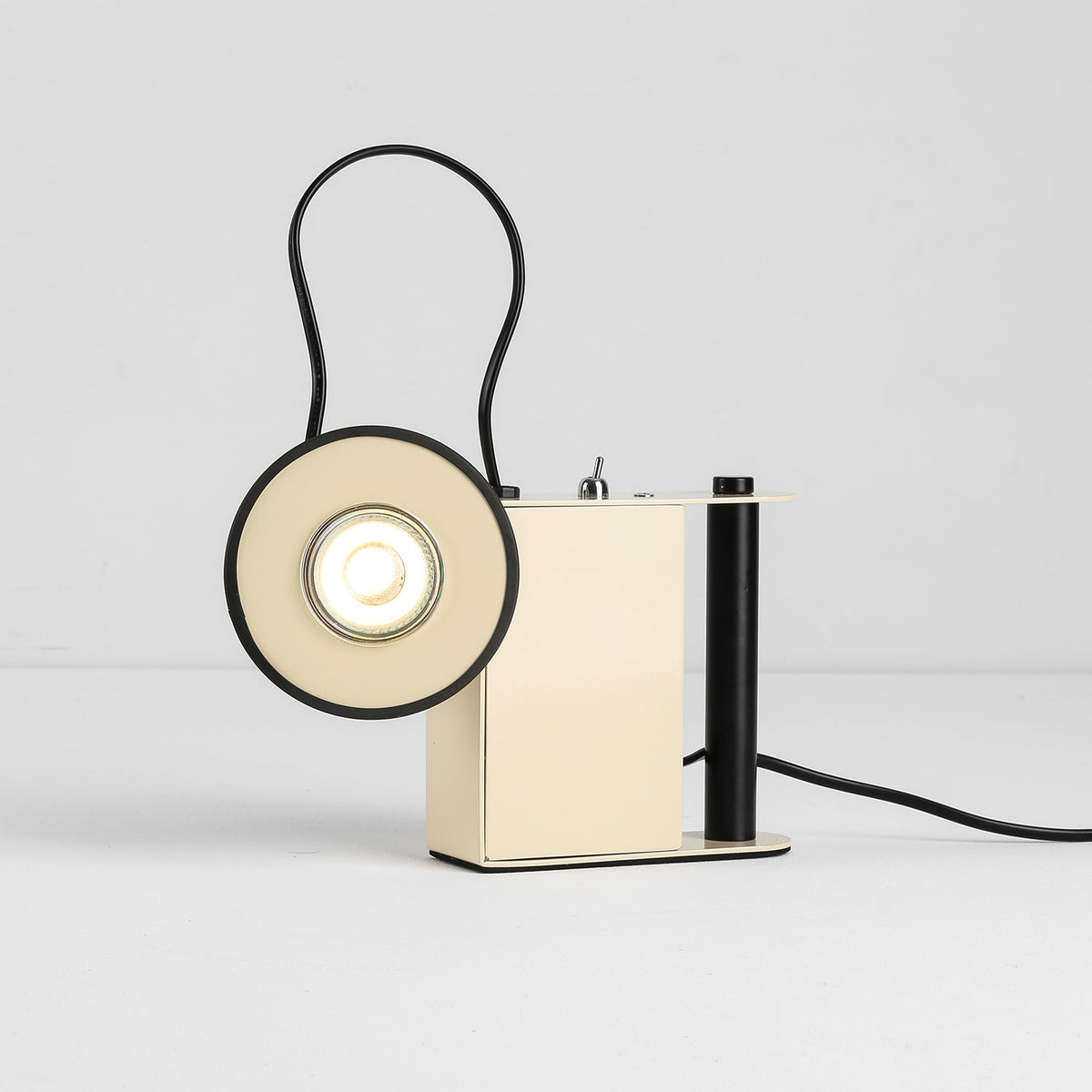 Minibox Table Lamp - Playful Metallic Task Light with Magnetic Head