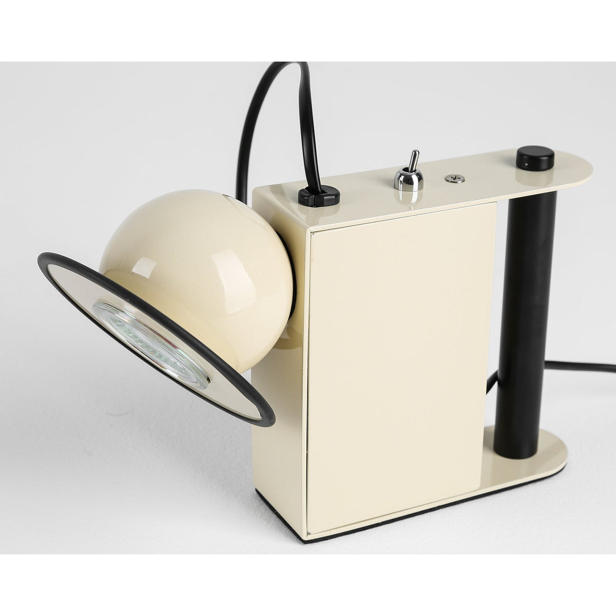 Minibox Table Lamp - Playful Metallic Task Light with Magnetic Head