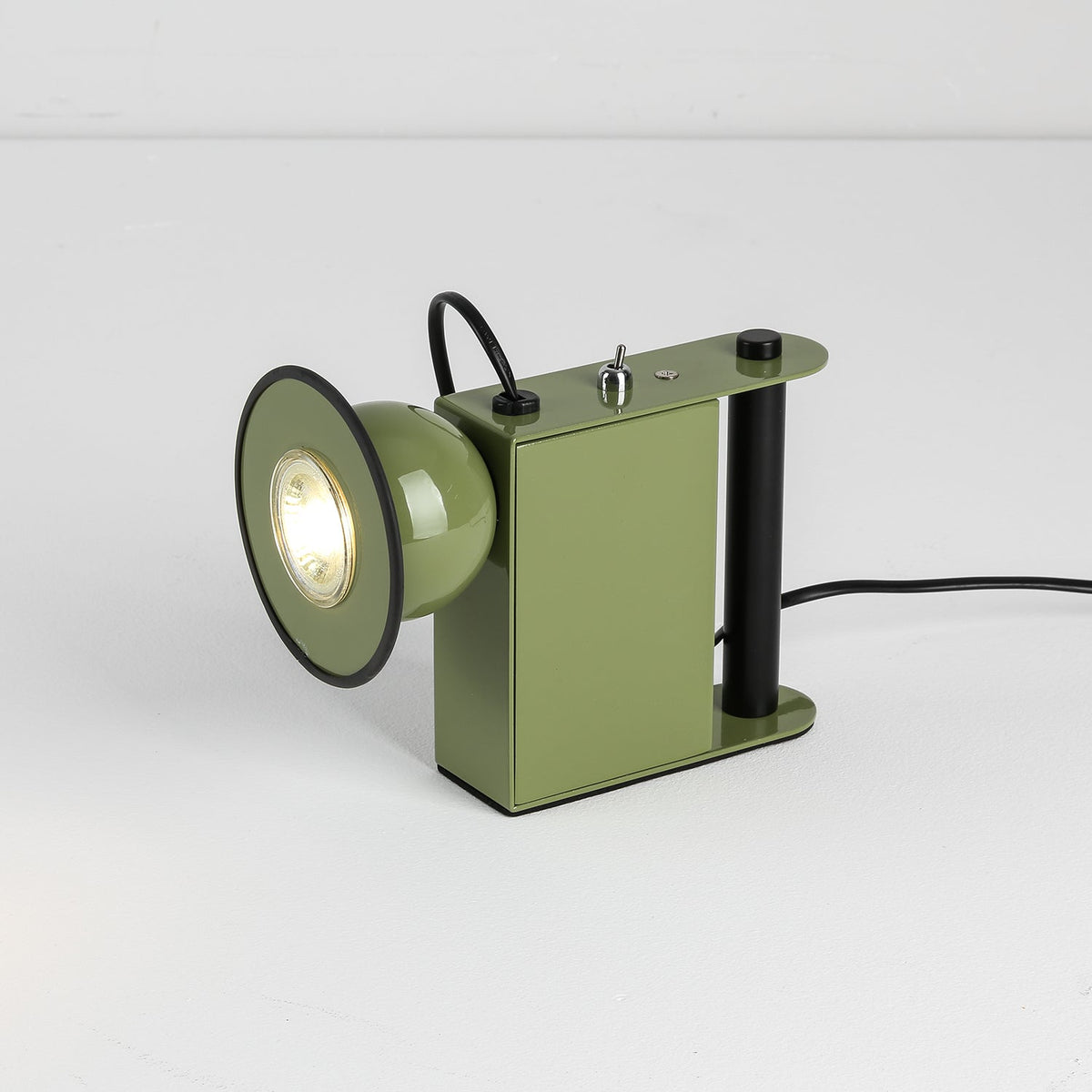 Minibox Table Lamp - Playful Metallic Task Light with Magnetic Head