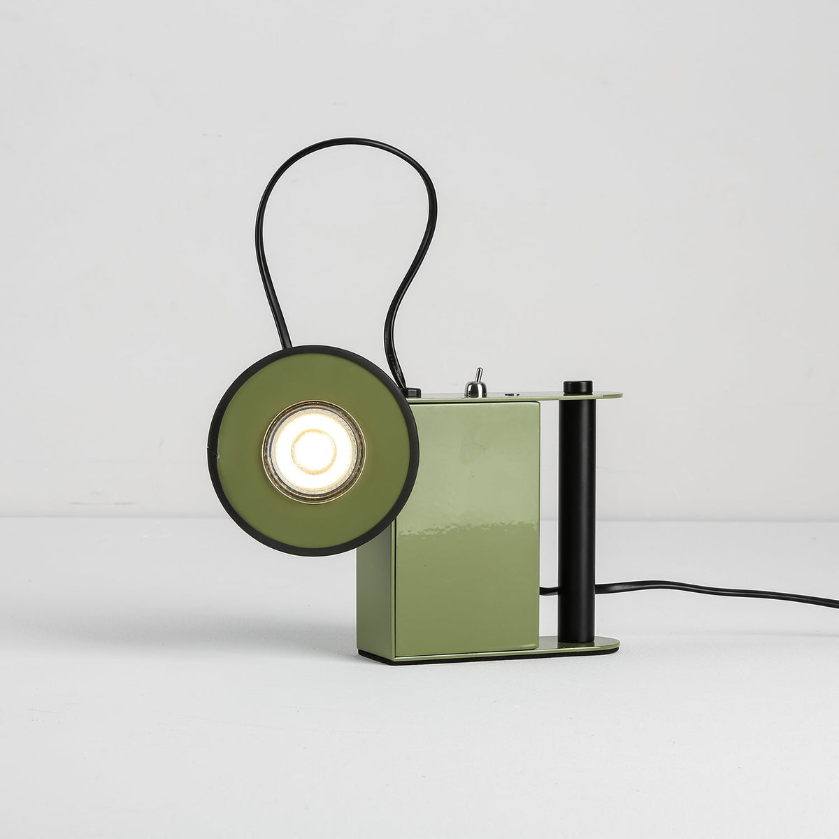 Minibox Table Lamp - Playful Metallic Task Light with Magnetic Head