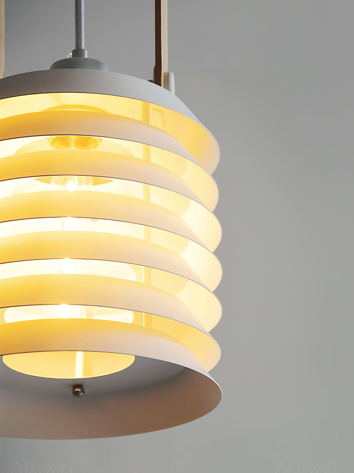 Minimalist Lantern Pendant Lamp - Honeycomb Tiered Metal Disc Light