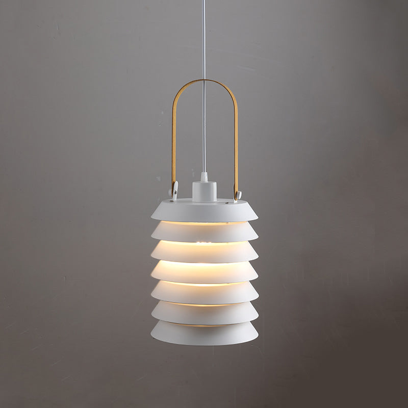Minimalist Lantern Pendant Lamp - Honeycomb Tiered Metal Disc Light