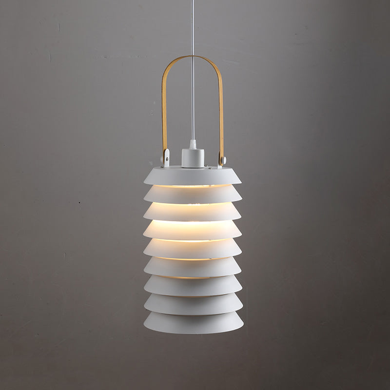 Minimalist Lantern Pendant Lamp - Honeycomb Tiered Metal Disc Light