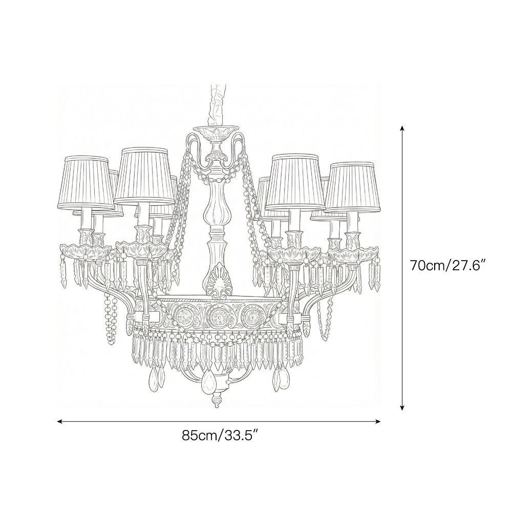 Minka Aston Chandelier - Polished Brass & Prismatic Crystal Candle Pendant