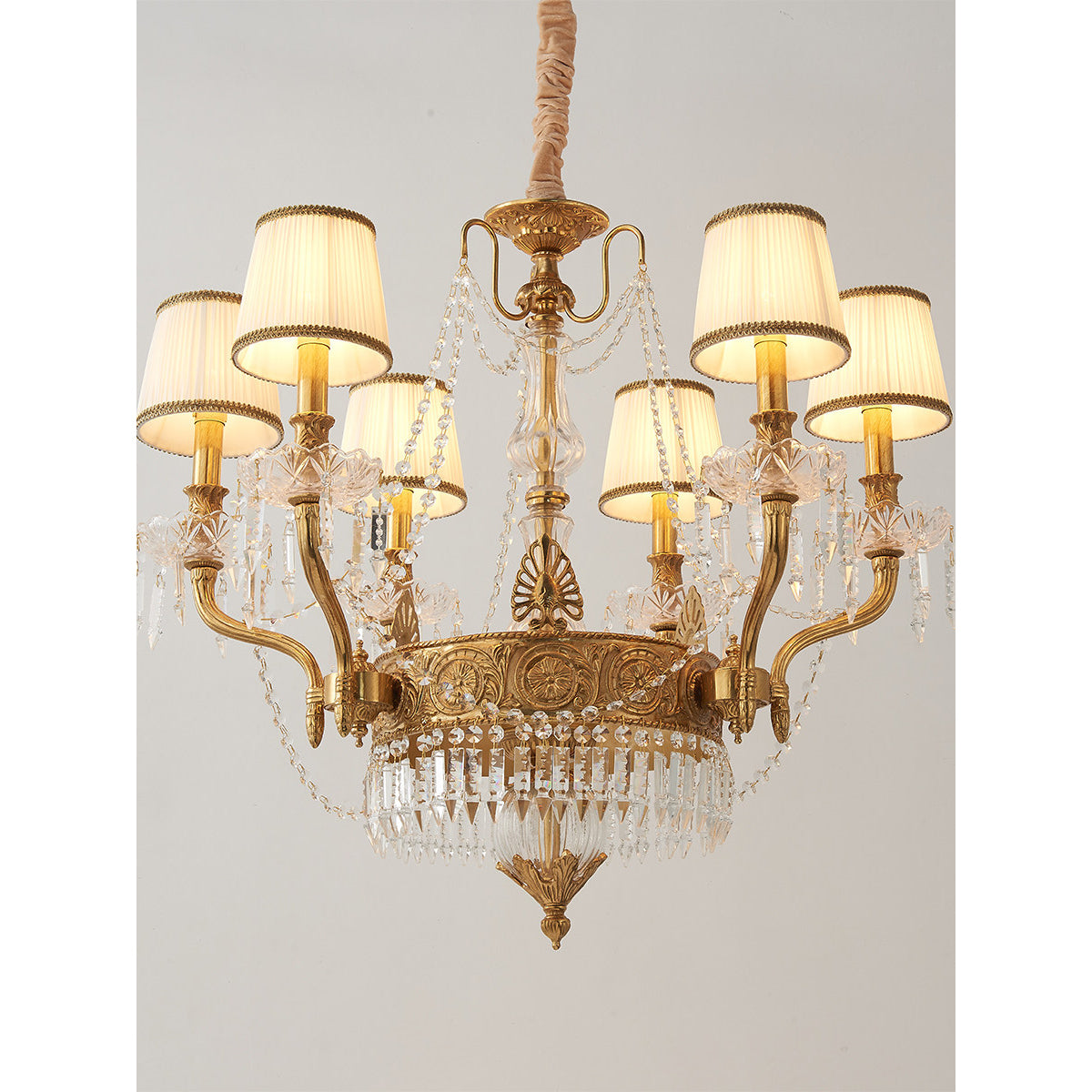Minka Aston Chandelier - Polished Brass & Prismatic Crystal Candle Pendant