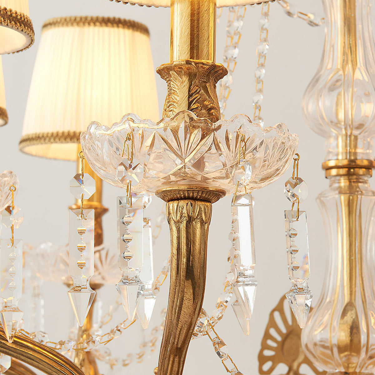 Minka Aston Chandelier - Polished Brass & Prismatic Crystal Candle Pendant