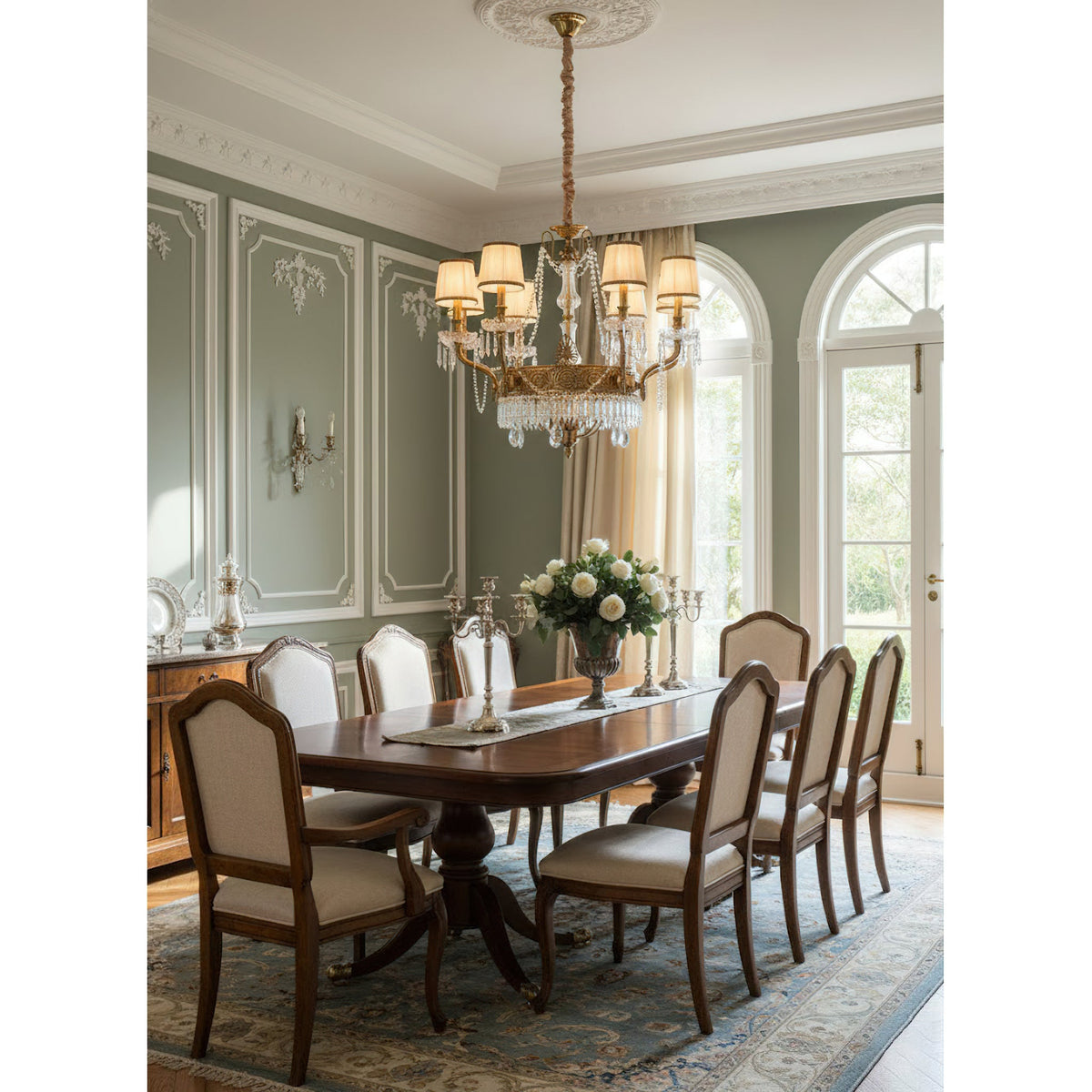 Minka Aston Chandelier - Polished Brass & Prismatic Crystal Candle Pendant