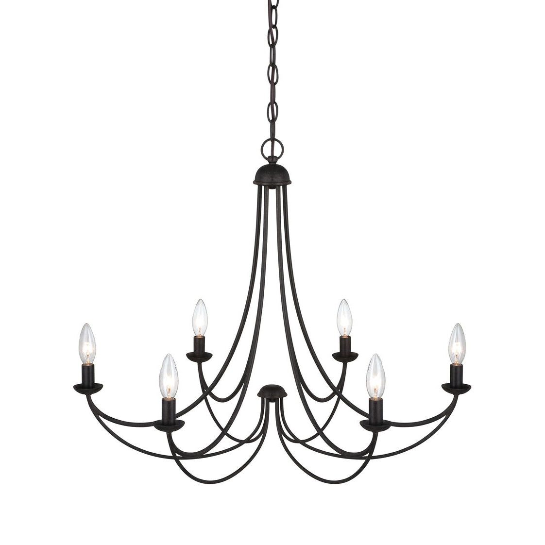 Mirren Chandelier - Imperial Bronze & Brass Candelabra Chandelier