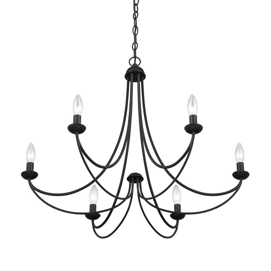 Mirren Chandelier - Imperial Bronze & Brass Candelabra Chandelier
